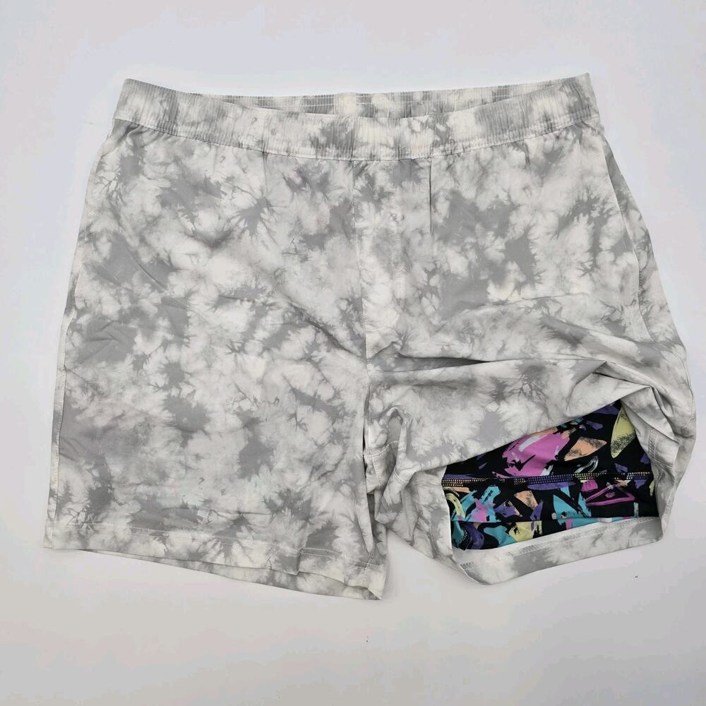 Chubbies Shorts Mens XL 5.5 Inch Gray Tie Dye Boxer Lined Athlounger 80s - Picture 1 of 15